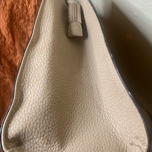 🦋⏰Bolso de cuero, color hueso, Grande.#BC45 - Picture 7 of 11